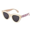 Betsey Johnson Pin Up Ladies Sunglasses, Nude/Snakeskin, 52mm