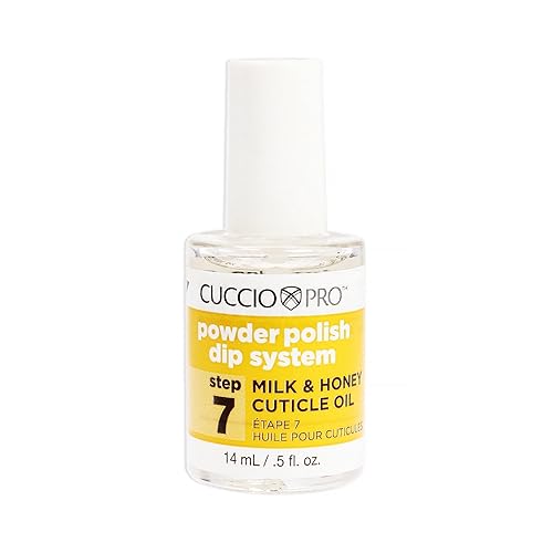 Cuccio Colour Powder Polish Dip System Step 7 - Moisturize And Nourish Your Nails - Keep Cuticles From Cracking - Milk And Honey Cuticle Oil Nail