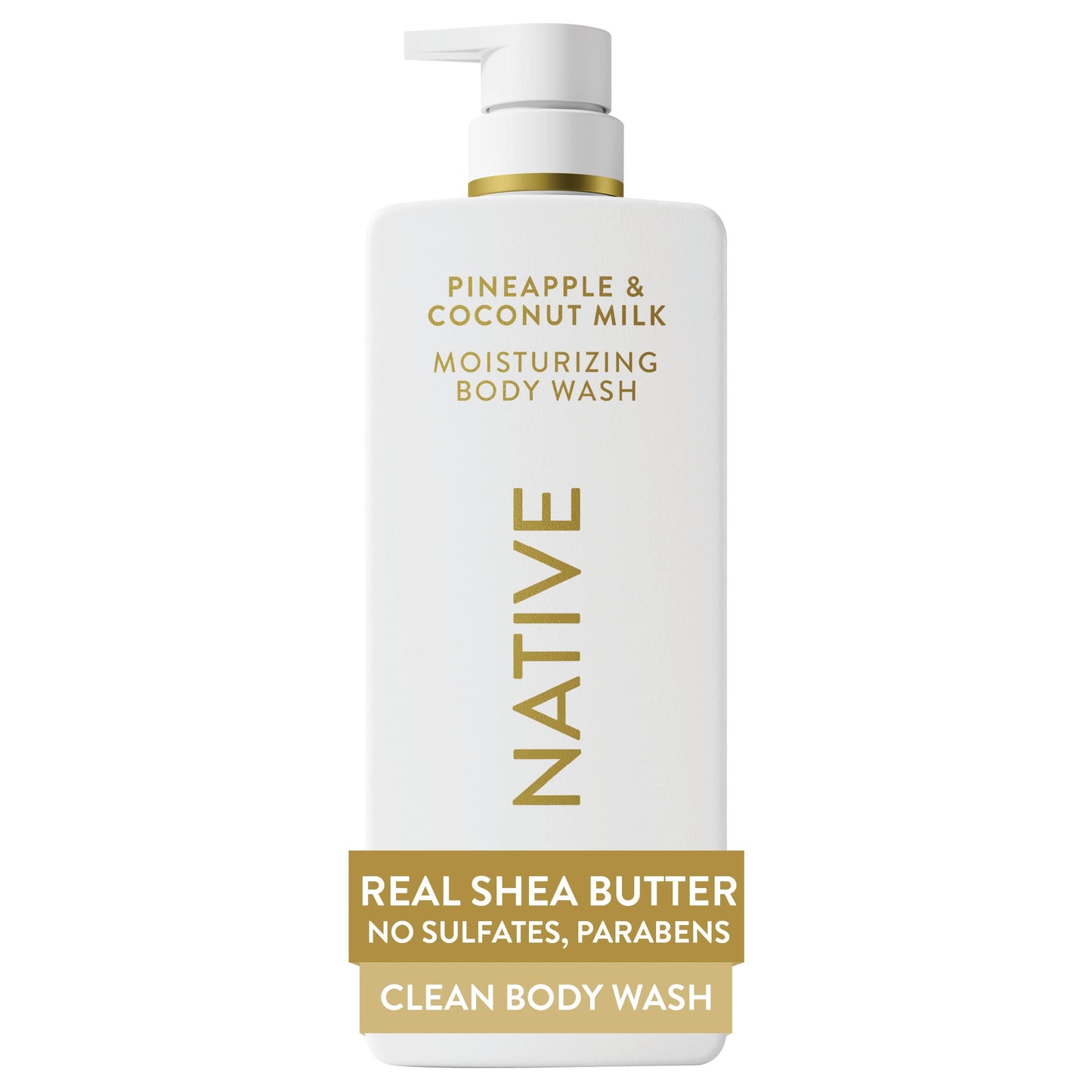 Native Moisturizing Body Wash, Clean & Gentle 24-Hour Hydration with Shea Butter, for Sensitive & Dry Skin, for Women & Men, Sulfate-free Beauty and Personal Care Native
