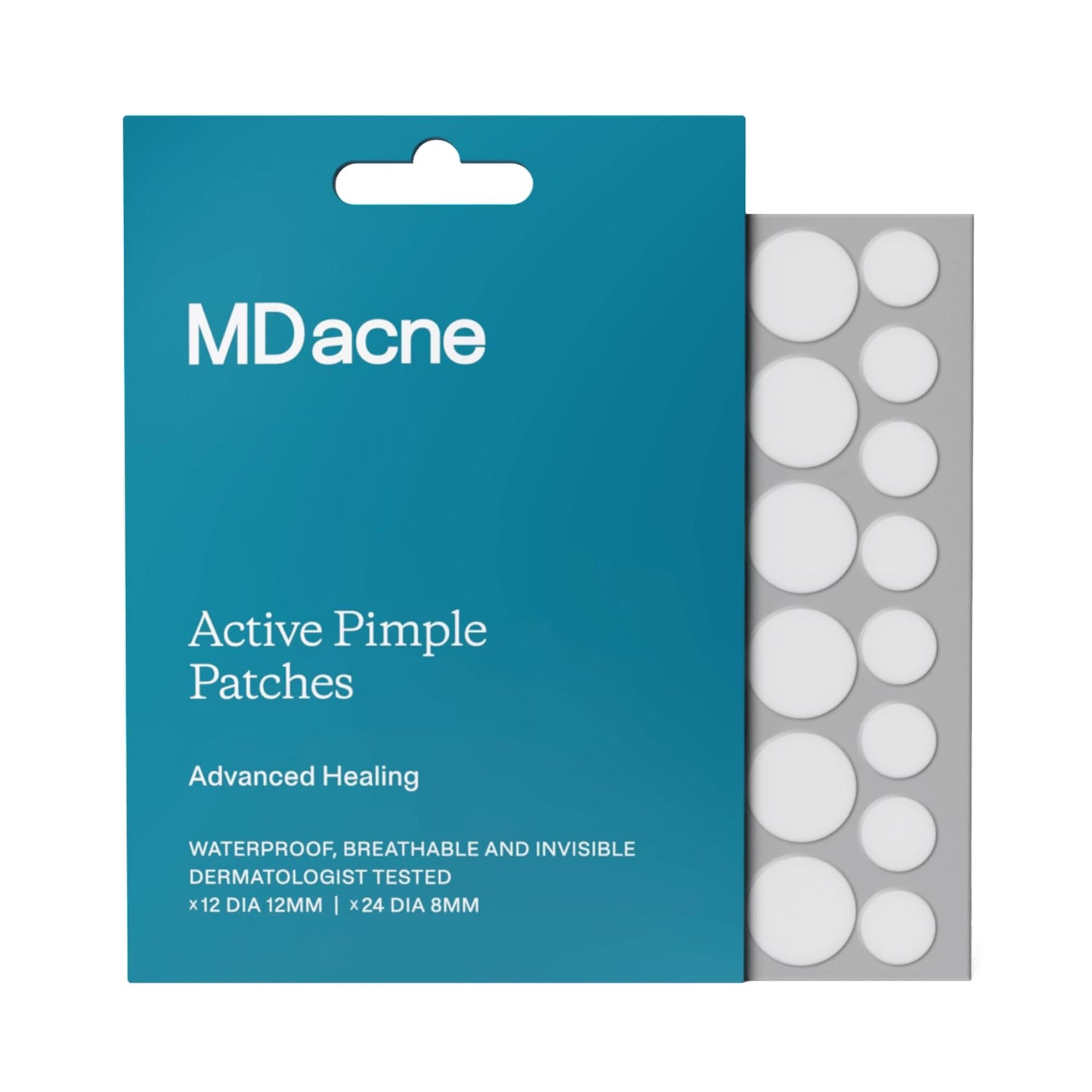 MDacne Pimple Patches for Acne Treatment, Hydrocolloid Patches - Absorbs Oil & Pus from Clogged Pores, Ultrathin & Transparent Blends with All Skin