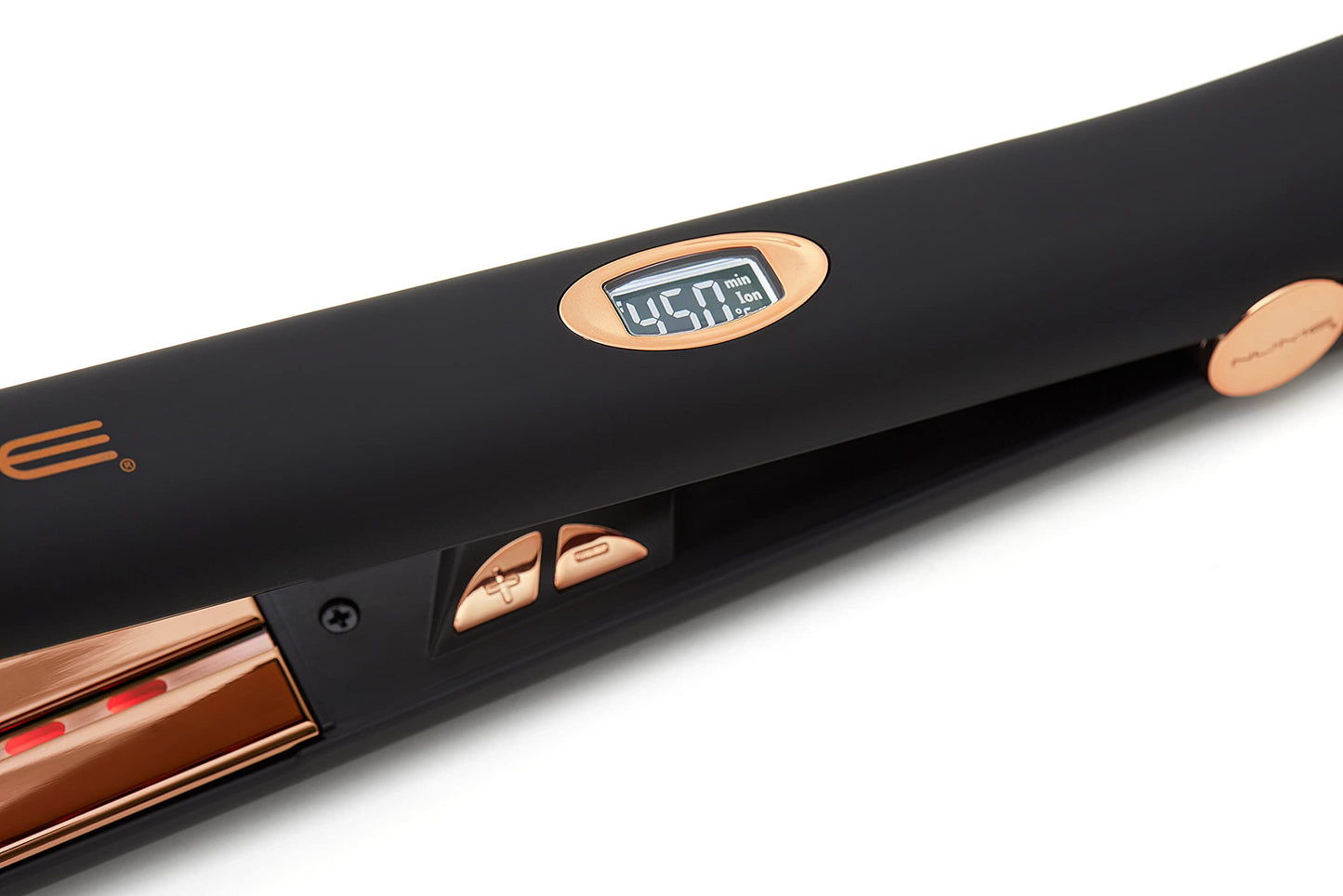NuMe Style Setter Hair Straightener Titanium Flat Iron - 1 Inch Floating Plates Hair Iron with Negative Ion Conditioning - Infrared Light Strip - Dual