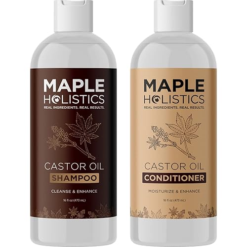Castor Oil Shampoo and Conditioner Set - Jamaican Black Castor Oil Shampoo and Biotin Collagen Conditioner - Sulfate Free Shampoo and Conditioner