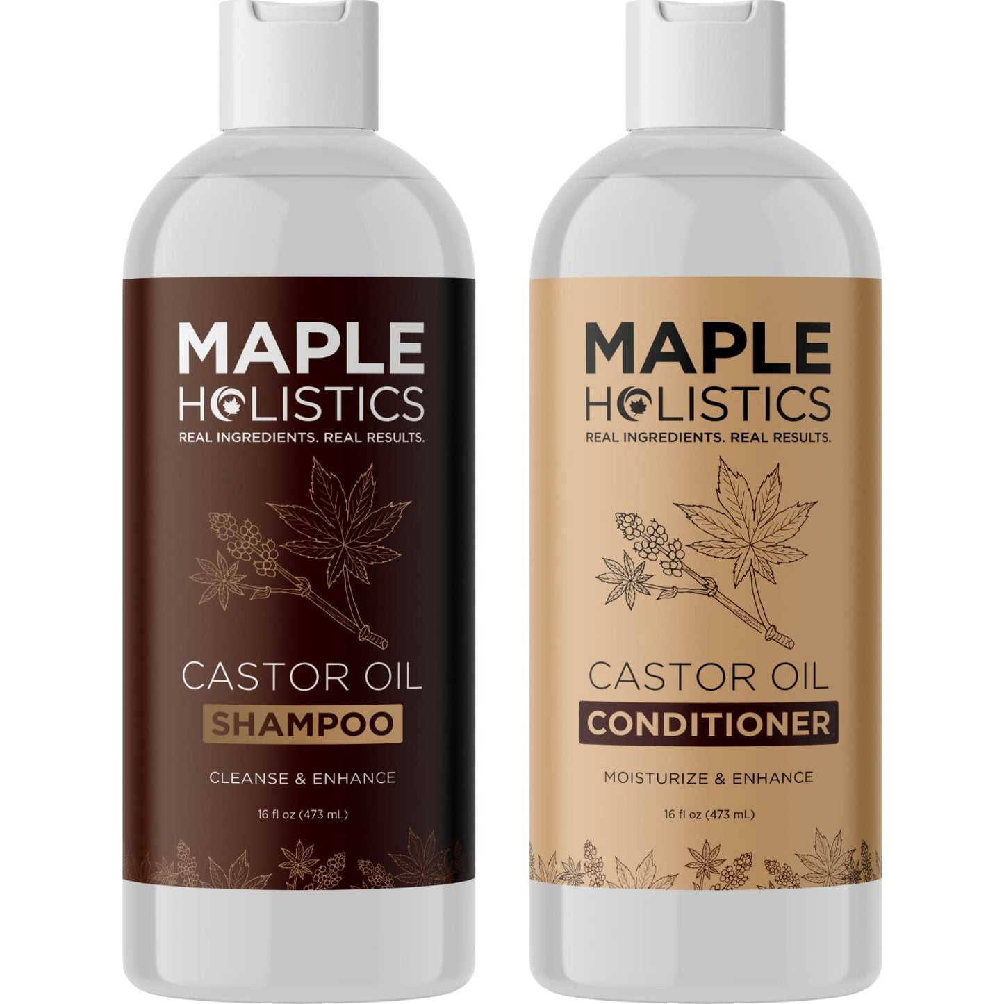 Castor Oil Shampoo and Conditioner Set - Jamaican Black Castor Oil Shampoo and Biotin Collagen Conditioner - Sulfate Free Shampoo and Conditioner