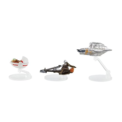 Hot Wheels Star Wars Starships 3-Pack Die-Cast Vehicles Inspired By The Mandalorian