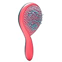 Michel Mercier The Girlie Detangle Brush - Painless Detangling Brush - Easy Grip Hair Brush Design - Thick and Curly Hair - Turquoise-Pink - 1 pc