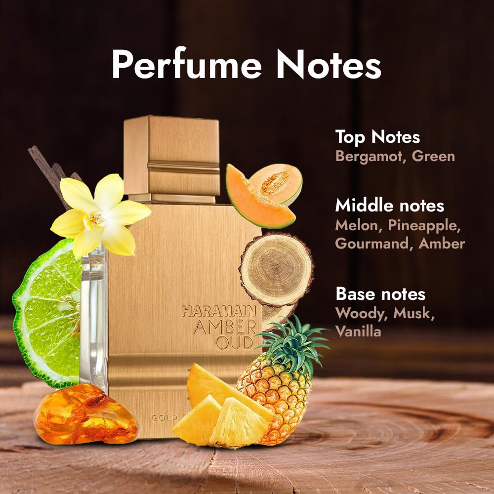 Al Haramain Amber Oud Gold Edition - Arabian Perfume for Women and Men Unisex - Long Lasting Amber - 2 oz Beauty and Personal Care Al Haramain