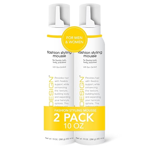 TRI Fashion Volumizing Mousse for Wavy Hair - Taming Curls, Frizz Control & Shine, Styling Foam for Women - 10 Ounce (2 Pack)