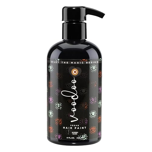 MOEHAIR Semi-Permanent Hair Color | Black Hair Dye 8 Oz | Temporary Hair Dye for Dark Hair | Voodoo Majestic Black Hair Color No Ammonia, Sulfate
