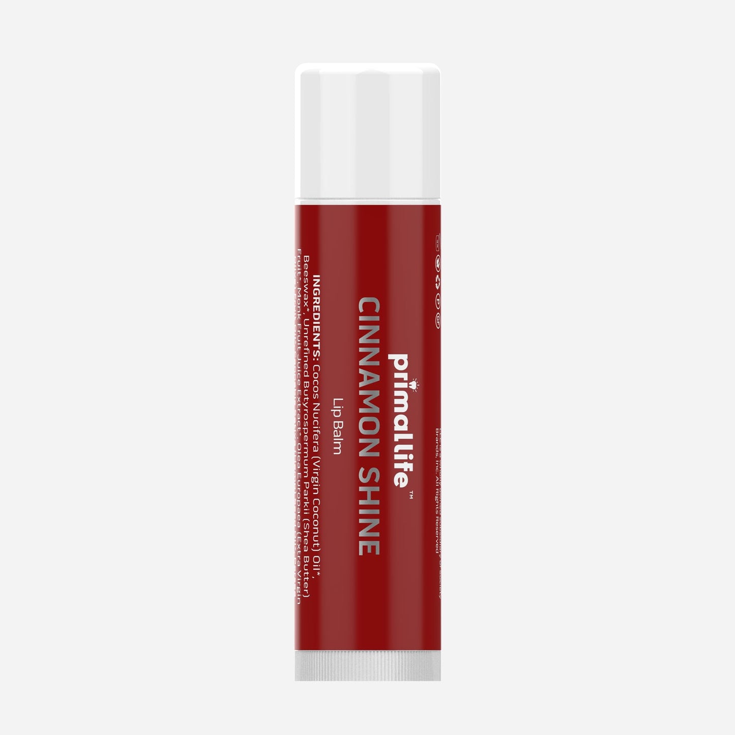 Primal Life Organics - Lip Balm, Hydrating Lip Care with Shea Butter, Beeswax, Coconut Oil, All-Day Moisturizing (Cinnamon) (Tinted, 0.15 Ounce (Pack