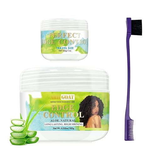 ARHGOAT Edge Control Perfect Performance Long Lasting No White Residue Extreme Strong Hold High Shining with Aloe Natural Formula Hair Gel for Women
