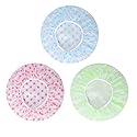 Shower Cap, 3 Pcs Waterproof Reusable Shower Caps Bath Hair Hat Stocking Stuffers for Women Men Kids