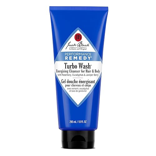 Jack Black Turbo Wash Energizing Body & Hair Cleanser, 10 Fl Oz - Rosemary, Eucalyptus & Juniper Berry - Mens Body Wash, Mens Shampoo, Skin Care, Hair