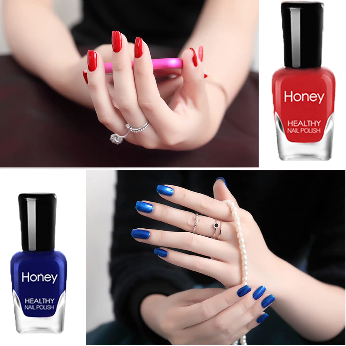 Tophany Non Toxic Nail Polish Set, Easy Peel Off and Fast Dry Nail Polish Set for Pack, Eco Friendly and Organic Water Based Nail Polish