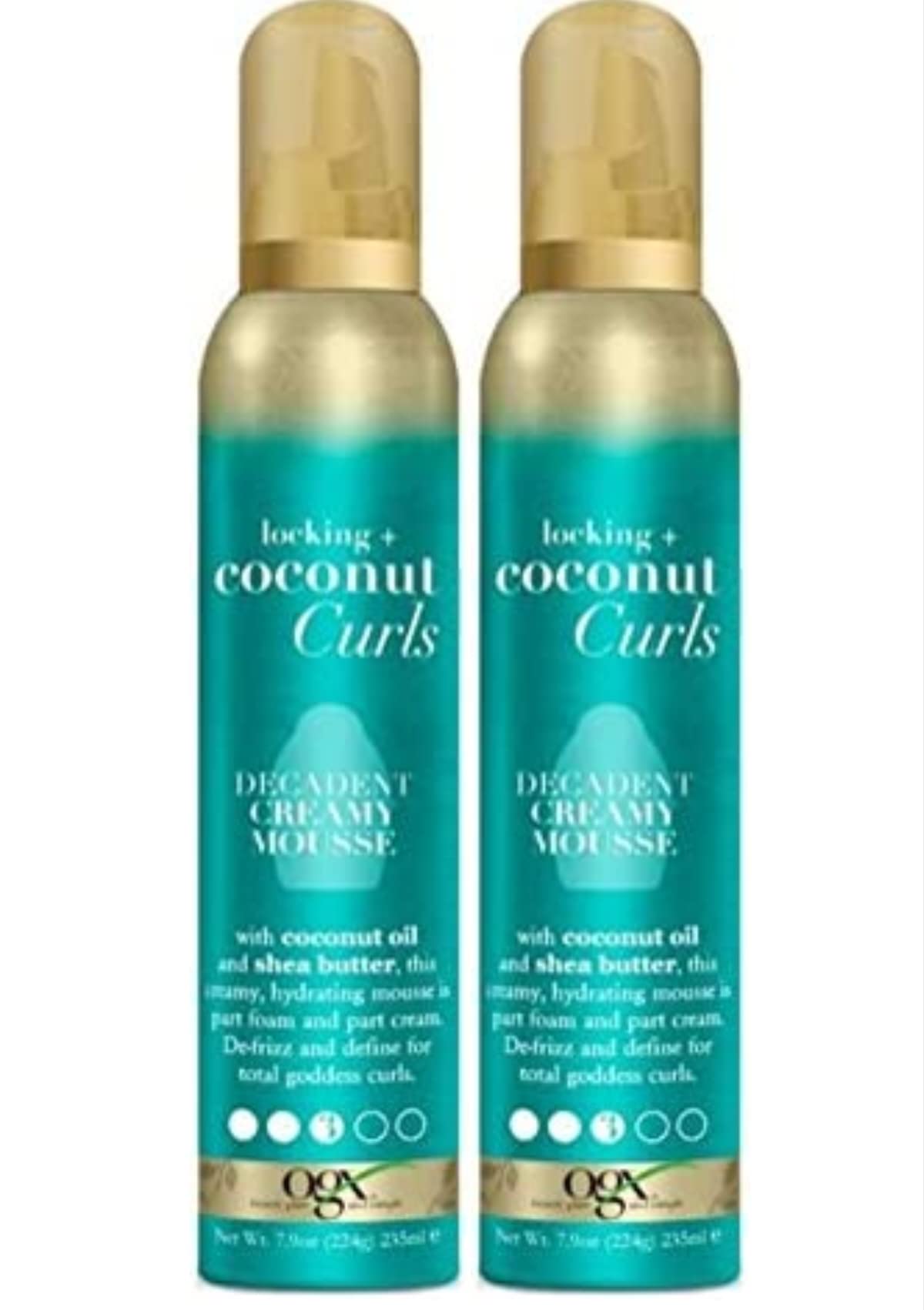 Ogx Coconut Curls Decadent Creamy Mousse 7.9 Ounce (2 Pack)