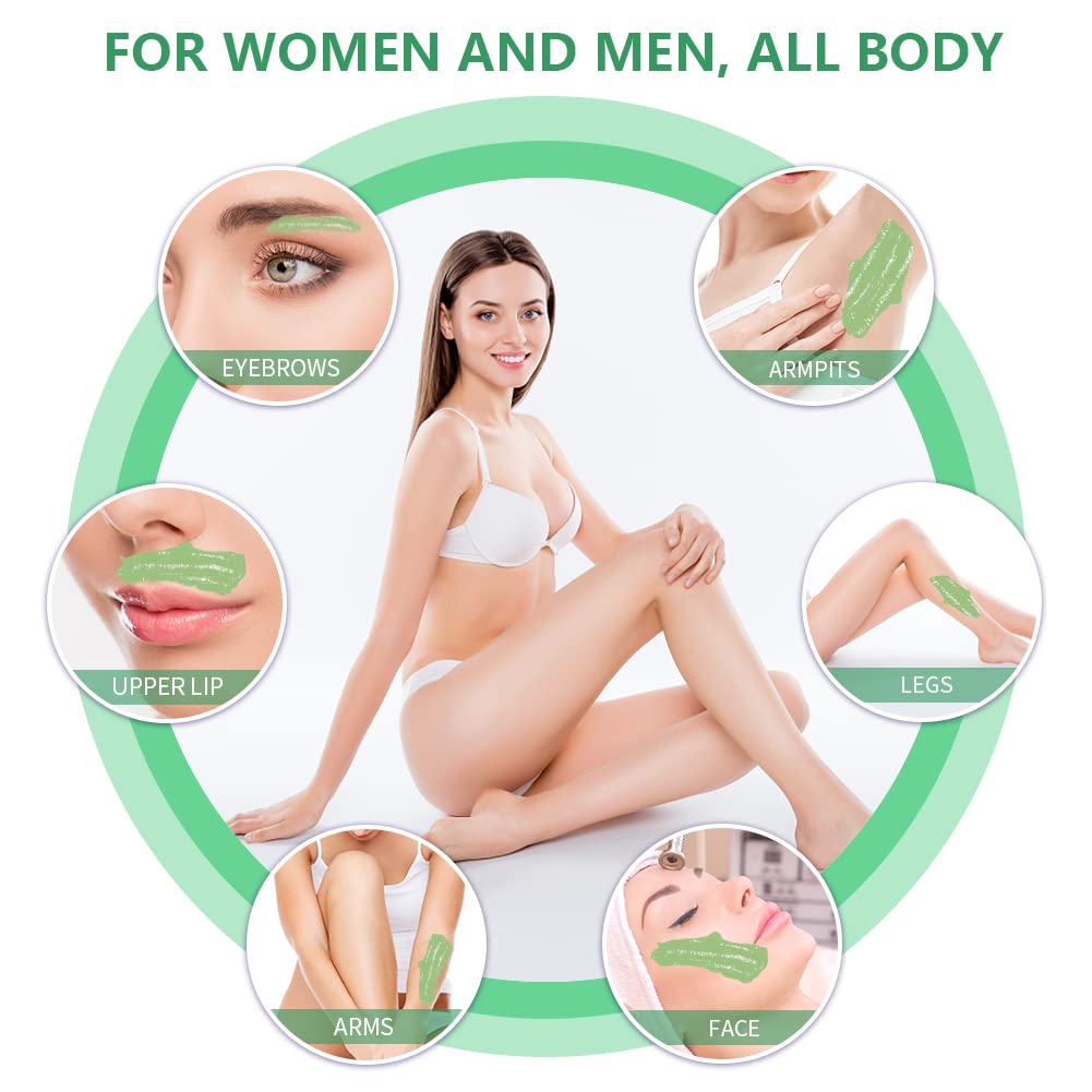 Bestidy Hard Wax Beads for Hair Removal - 1000g Waxing Beans for All Body and Bikini Areas (Green) Beauty and Personal Care Bestidy