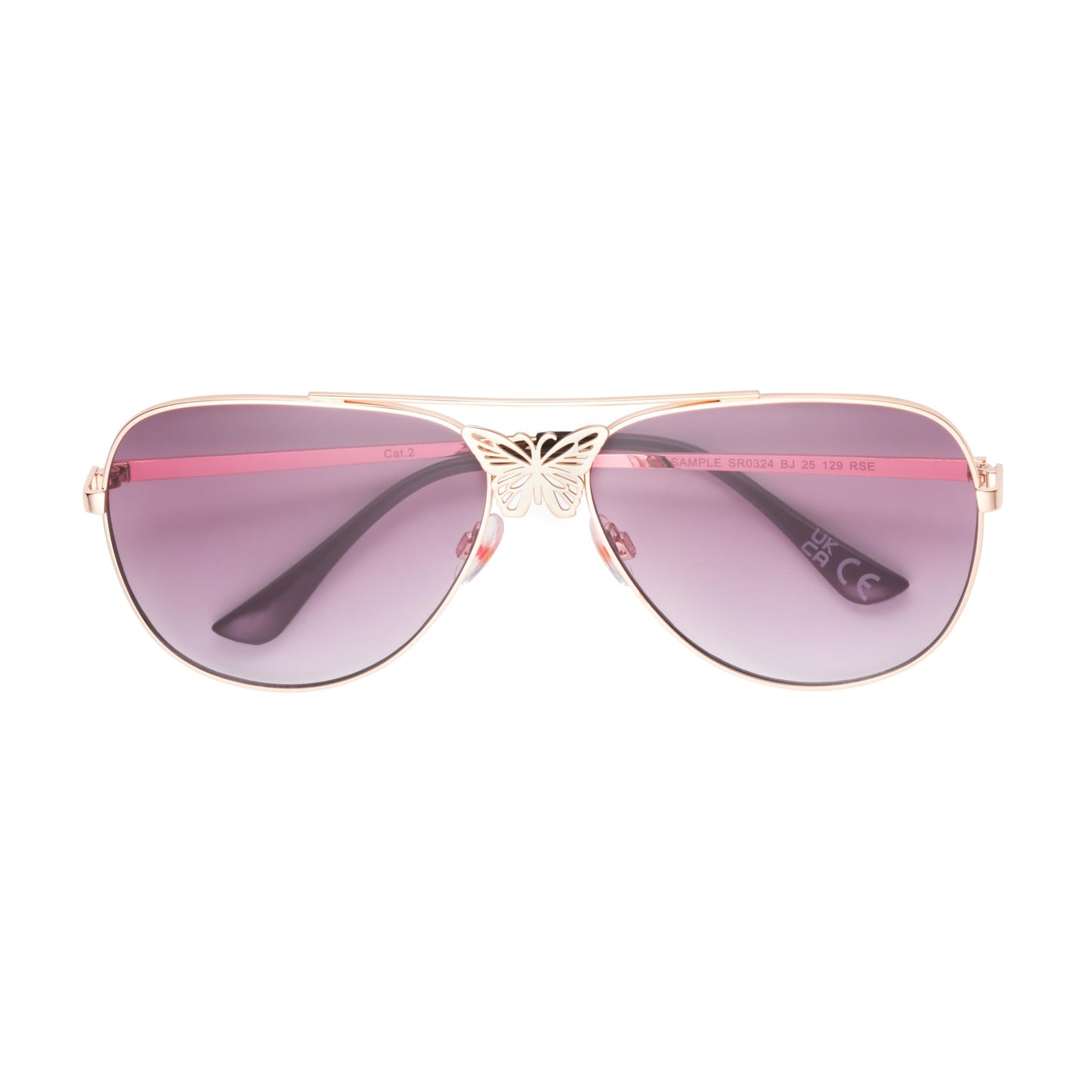 Betsey Johnson Women's Pure Bliss Aviator Sunglasses, Pink, 64 mm