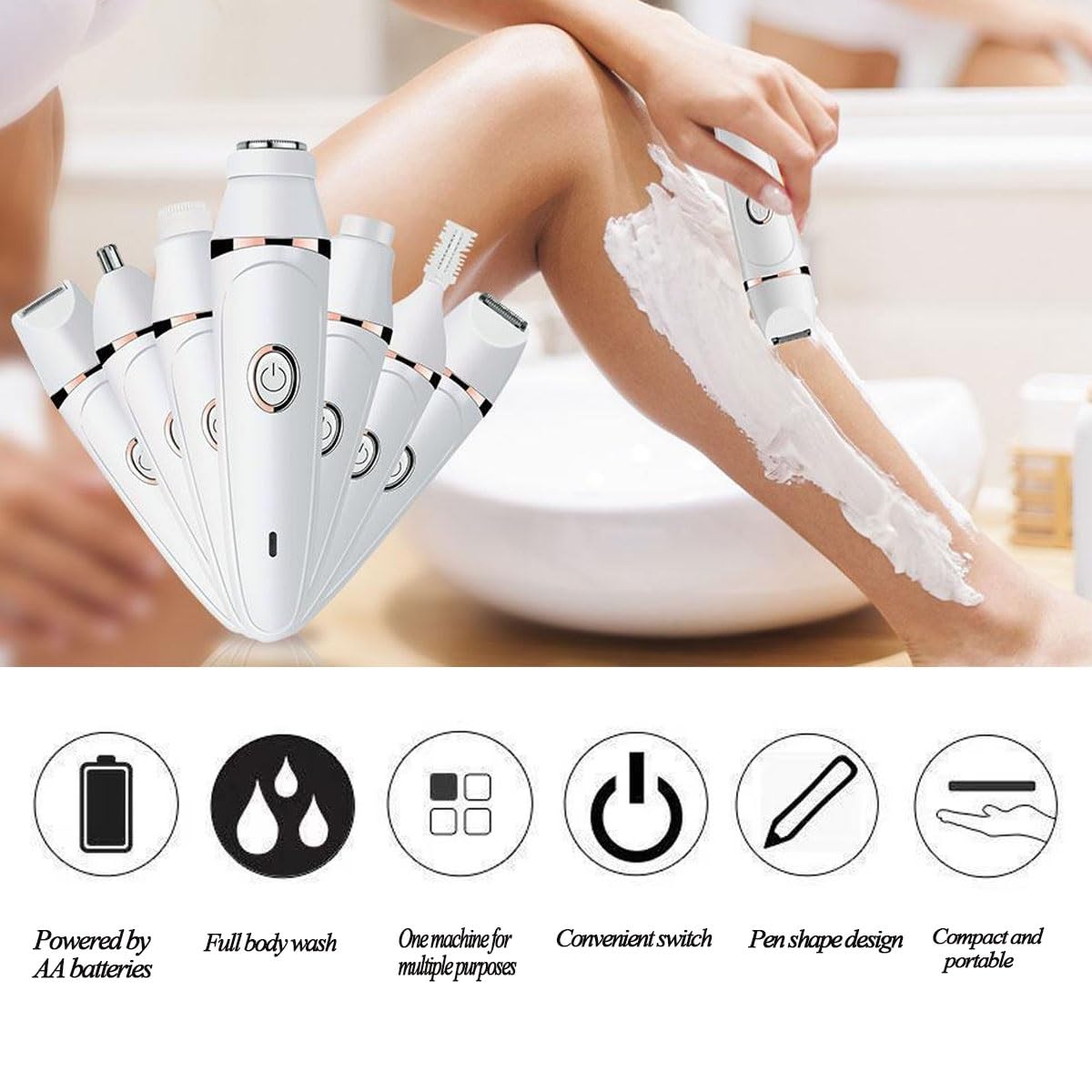 RIEONA Hair Removal for Face - Pluxyepil Pro 3.0, 7 in 1 Rechargeable Epilating and Cleansing Brush, Women Face Epilator for Women Enjoy Smooth Face Beauty and Personal Care RIEONA