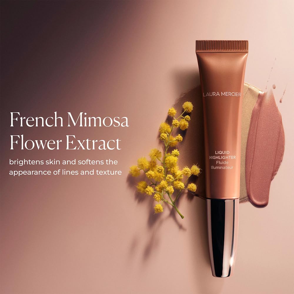 Laura Mercier RoseGlow Liquid Highlighter, Rosy Highlighting Liquid, Radiant, Luminous & Soft Focus Finish, Unique Pearl Blend For All Skin Tones