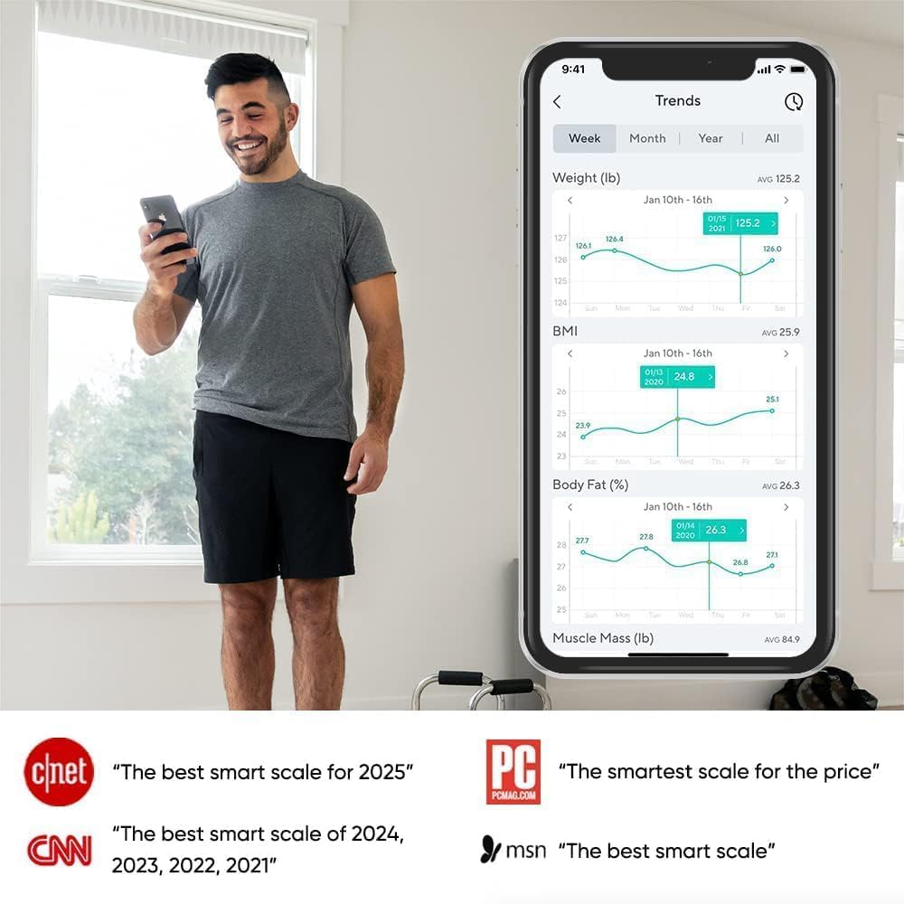 Wyze Smart Scale X Butterfly - Bathroom Scale for Body Weight, BMI, Body Fat, Muscle Mass, Accurate Bluetooth Digital Scale for Body Compositionโฆ