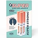 AOA Studio Eyelash Lash Glue Enhancers 4pcs Strip Lash Adhesive Strong Hold Water Proof Formula No Irritation Latex Free Long Lasing Quick Dry Eyelash