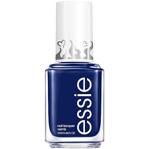 essie Salon-Quality Nail Polish, 8-free Vegan, Valentines Day 2023 collection, Blue, License To Thrill, 0.46 fl oz