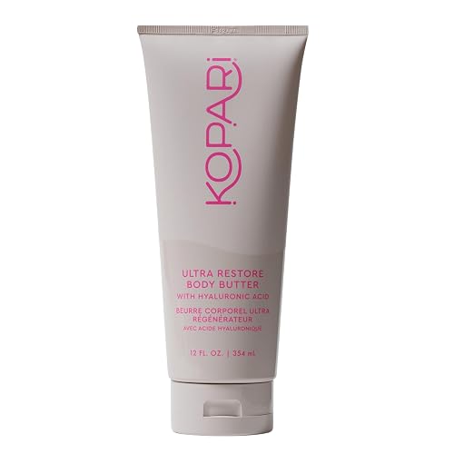 Kopari Jumbo Ultra Restore Body Butter, Whipped Lightweight Formula, Hyaluronic Acid & Mango Seed Butter, Deep & Long-Lasting Moisture, Coconut 12 oz