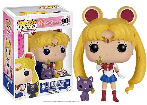 Funko Pop! Animation Sailor Moon #90 with Moon Stick and Luna (Exclusive)