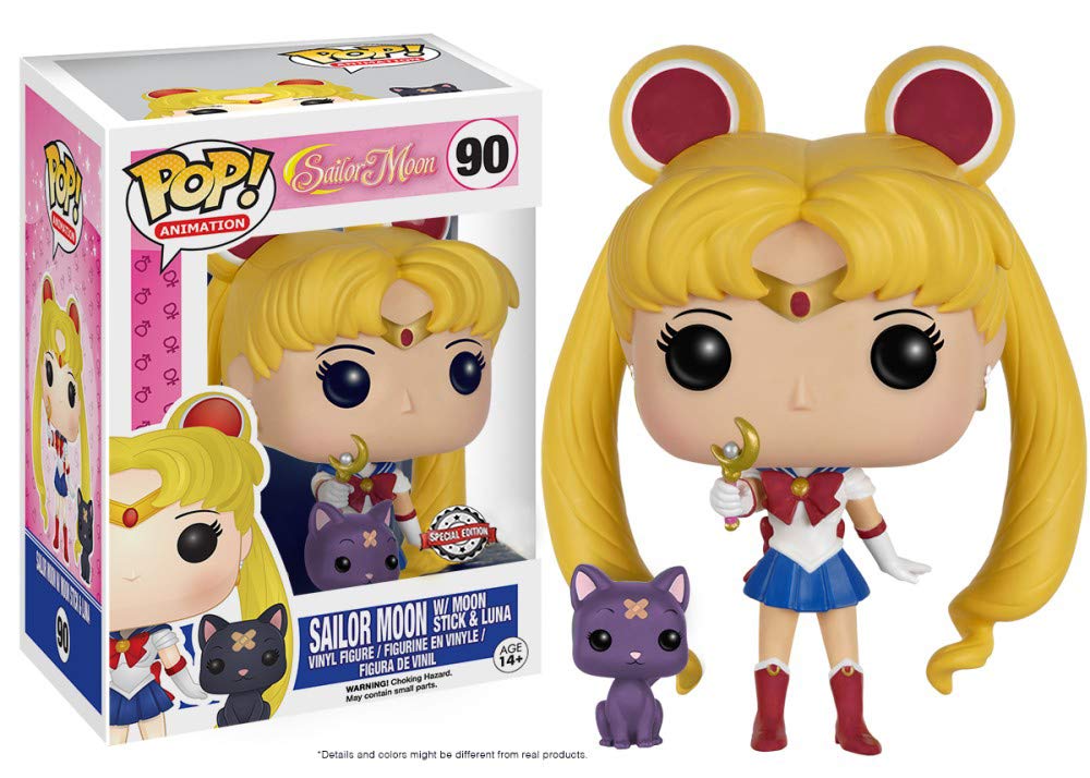 Funko Pop! Animation Sailor Moon #90 with Moon Stick and Luna (Exclusive)