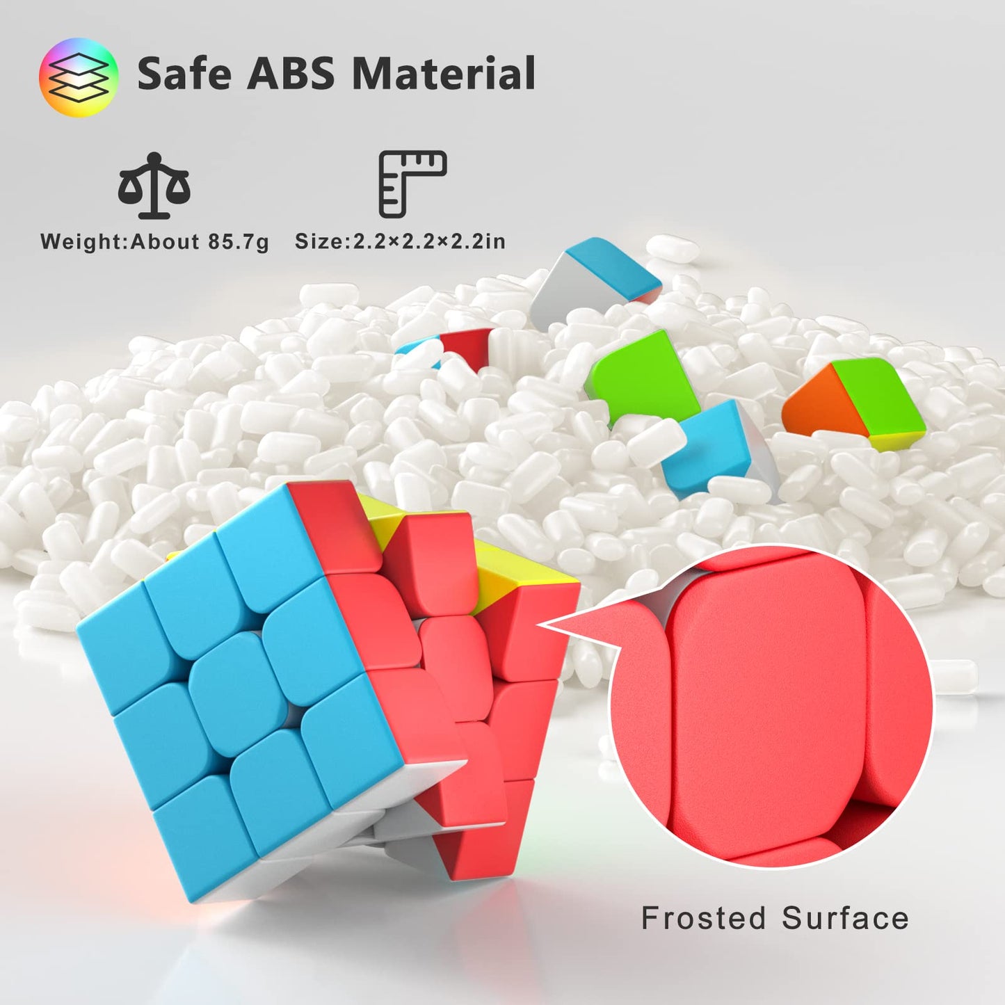 Vdealen 3x3x3 Speed Cube Set – 6-Pack Stickerless Magic Cubes, Bulk Puzzle Toy for Kids, Teens & Adults, Classroom Prizes, Party Favors & Gifts