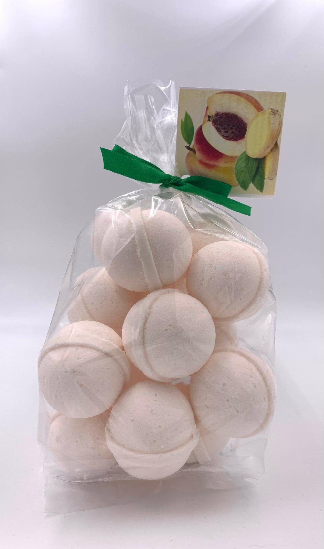 SpaPure GEORGIA PEACH Bath Bomb -14 Bath Fizzies with Shea Butter, Ultra Moisturizing (12 Oz) ...Great for Dry Skin (Georgia Peach FBA)