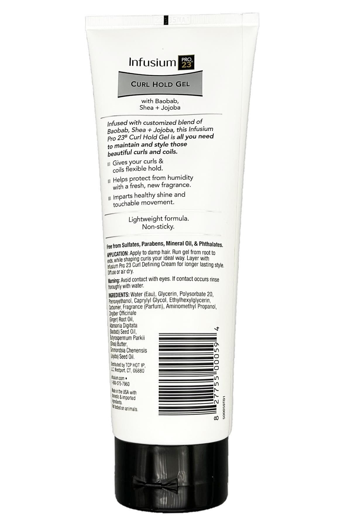 INFUSIUM 23 Curl Hold Gel with Baobab, Shea, and Jojoba - 8oz., White