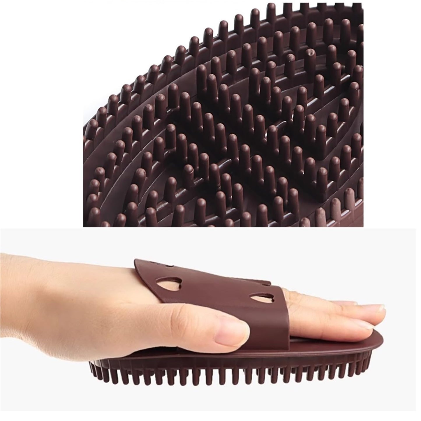 TTOBHF Silicone Meridian Pressure Brush Beauty Salon Cellulite Massage Tool Professional Massage Brush Portable Oil Brush Body Scrubber Bath(Brown) Beauty and Personal Care TTOBHF