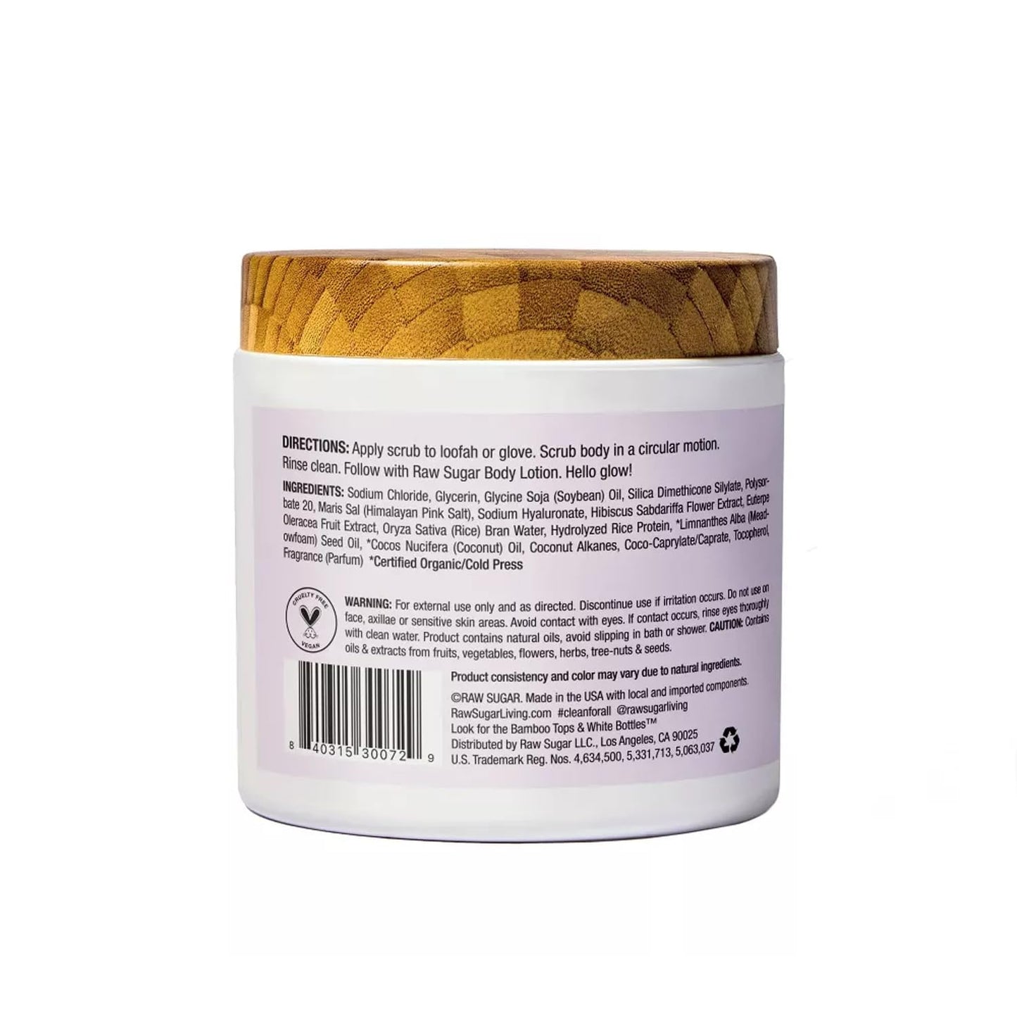 RawSugar Daily Micro Salt Scrub for Body, Exfoliates & Brightens, 15 oz Beauty & Personal Care RAW SUGAR