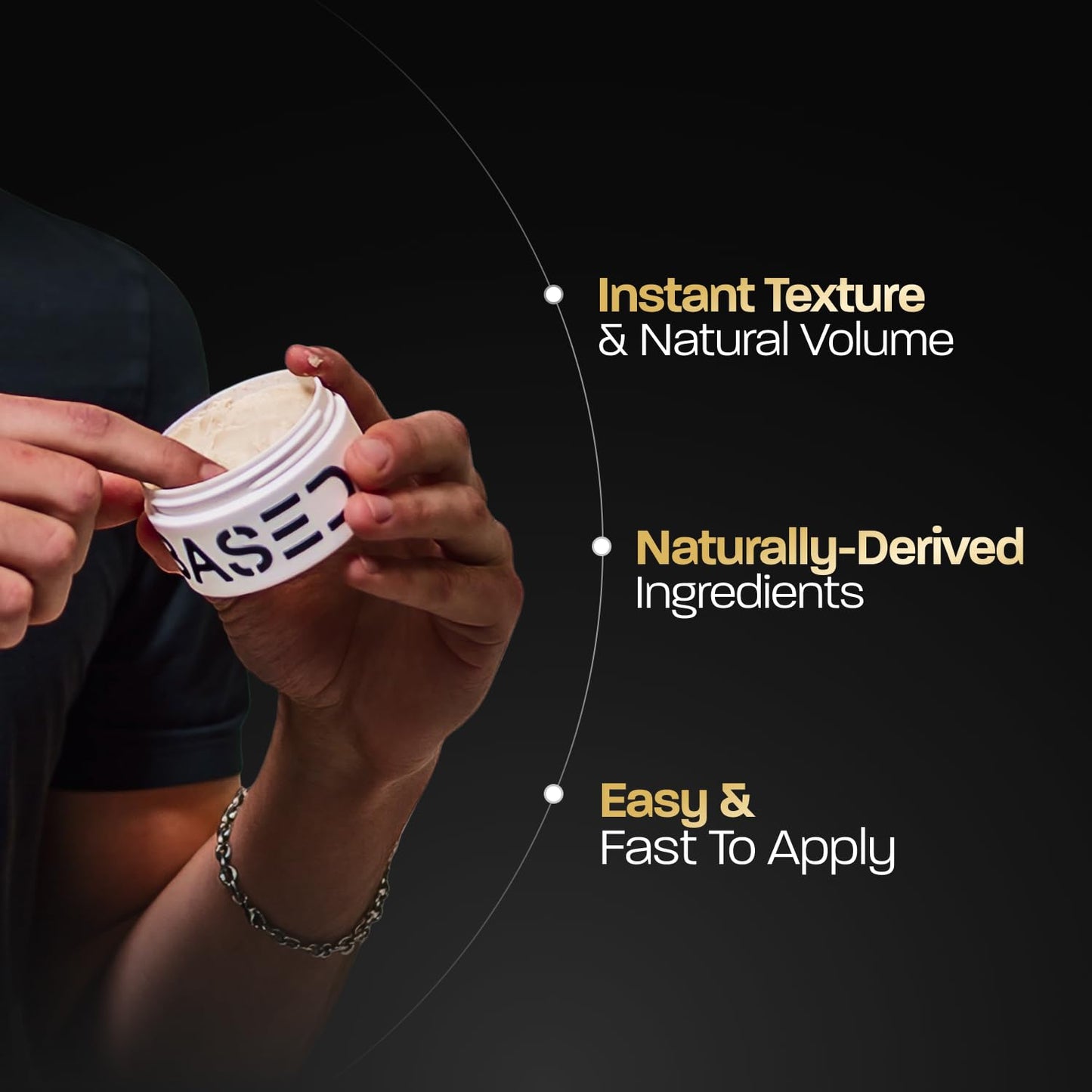 BASED Hair Clay for Men, Premium Hair Clay with Strong Hold, Texturizing Finish, & Low Shine, Hair Styling for Medium, Thick, Straight, or Wavy Hair Beauty and Personal Care BASED BODYWORKS