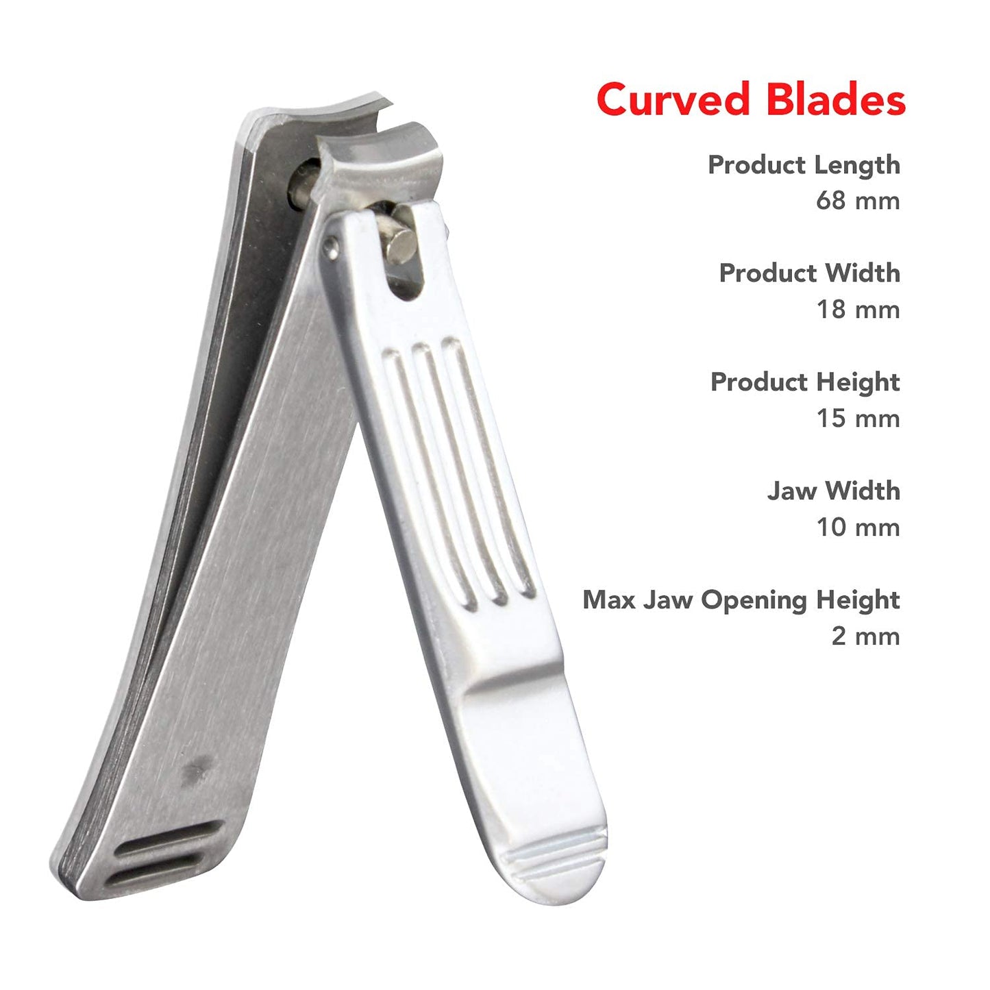 Seki Edge Nail Clippers (SS-106) - Stainless Steel Fingernail Clippers for Men & Women - Sharp Cutting Edges for Thick Nails - Professional & Home Use