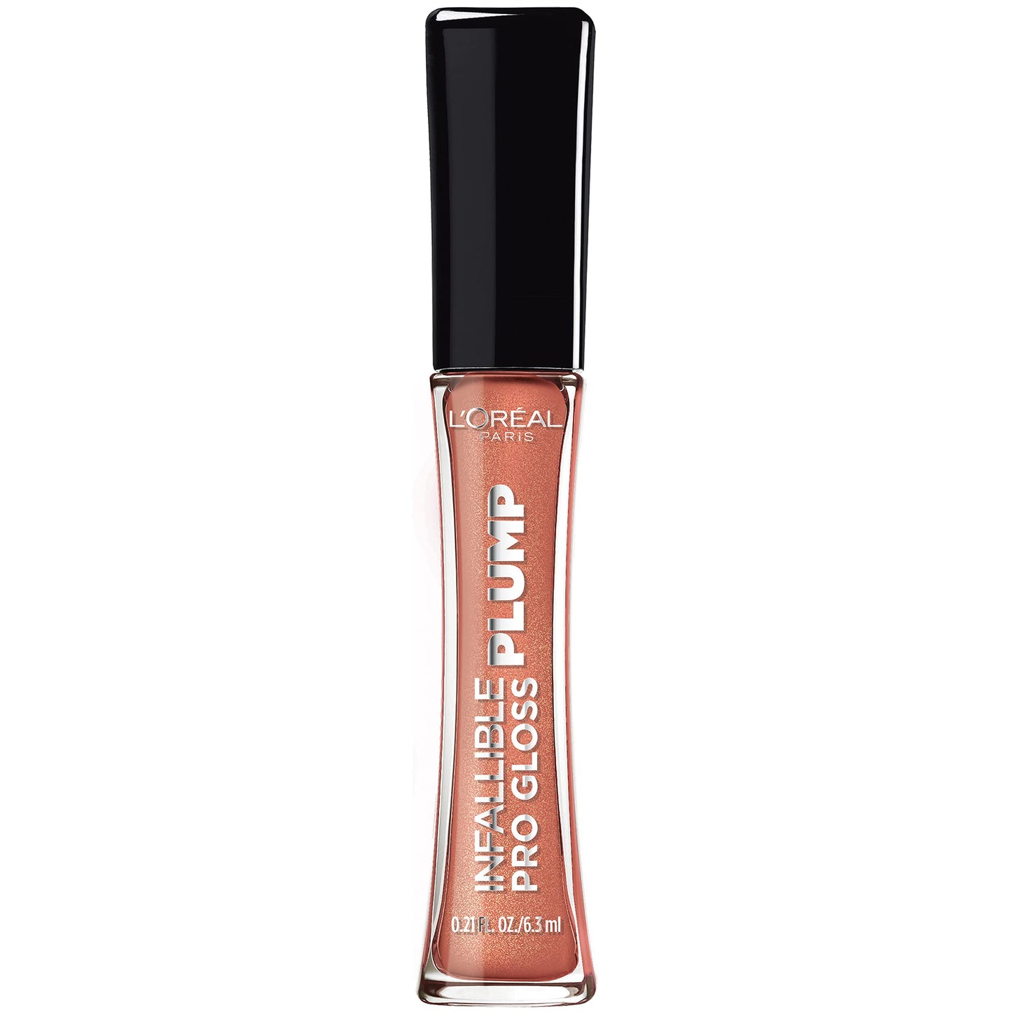 L'Oreal Paris Infallible Pro Gloss Plump Lip Gloss with Hyaluronic Acid, Long Lasting Plumping Shine, Lips Look Instantly Fuller and More Plump, Lucid