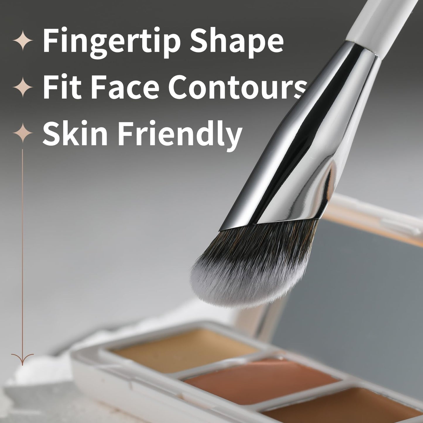 Albeaut Concealer Makeup Brushes 2 PCS Angled Brushes for Liquid, Cream, Stick Concealer Foundation Nose Contour Eyeshadow Blending(193-2pcs) Beauty and Personal Care ALBEAUT