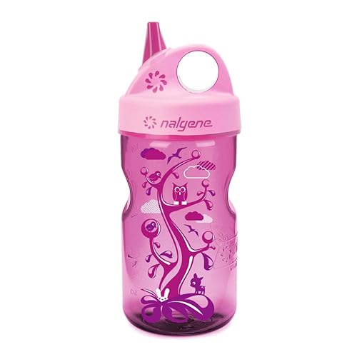 Nalgene Grip 'n Gulp Bottle, Pink Woodland, 12oz (341934)