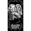 Black Chicano Marilyn Monroe Smile Now Cry Later Beach Towel