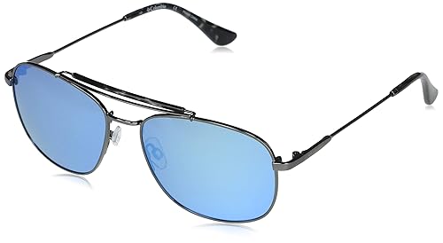 Columbia Womens Trail Dash Sunglasses, Gunmetal/Blue Flash Polarized, 50 Mm US