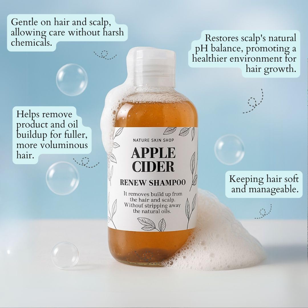 Nature Skin Shop Apple Cider Vinegar Shampoo and Conditioner Set