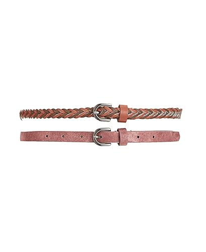 Style & Co 2-for-1 Women's Braided and Shimmer Skinny Belts (M)