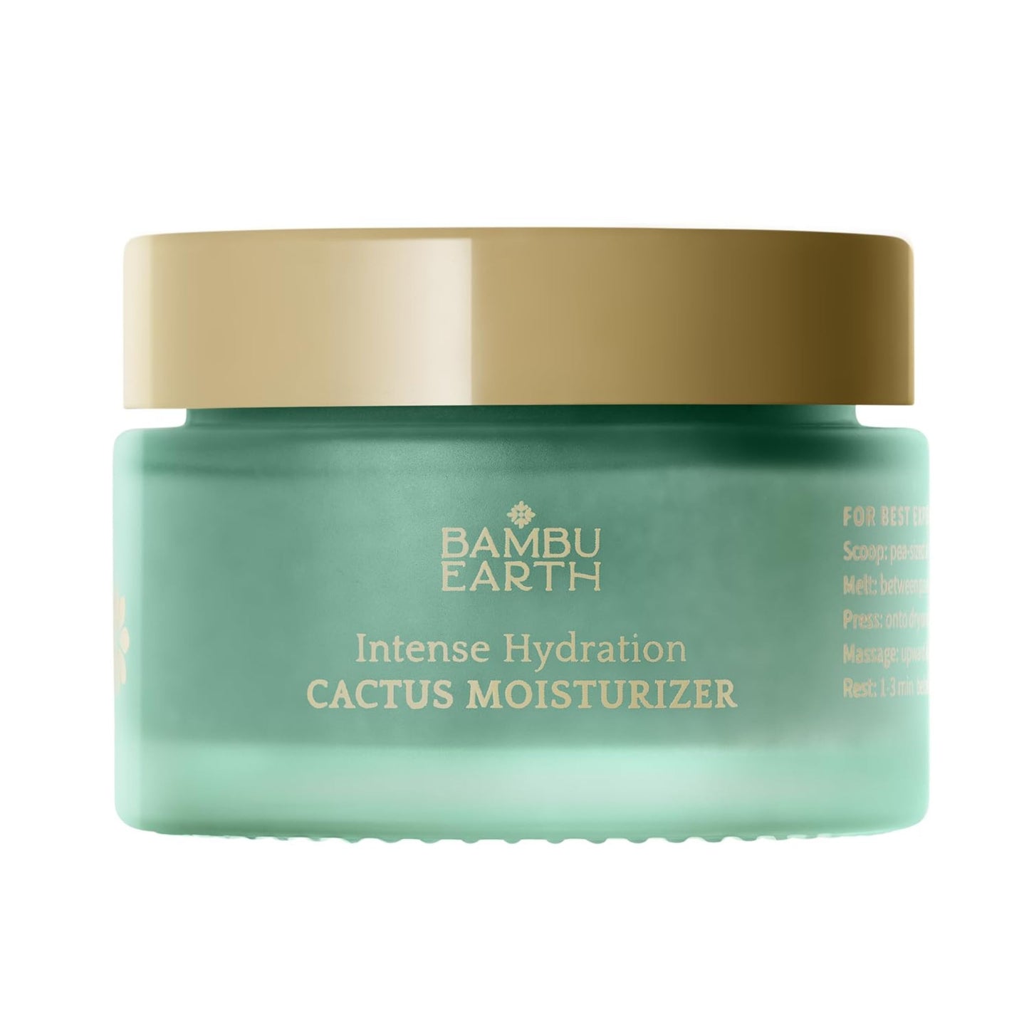 BAMBU EARTH Intense Hydration Cactus Face Moisturizer - Deeply Hydrate with Pressed Serum Formula - Skincare to Soften Texture, Balanced Complexion