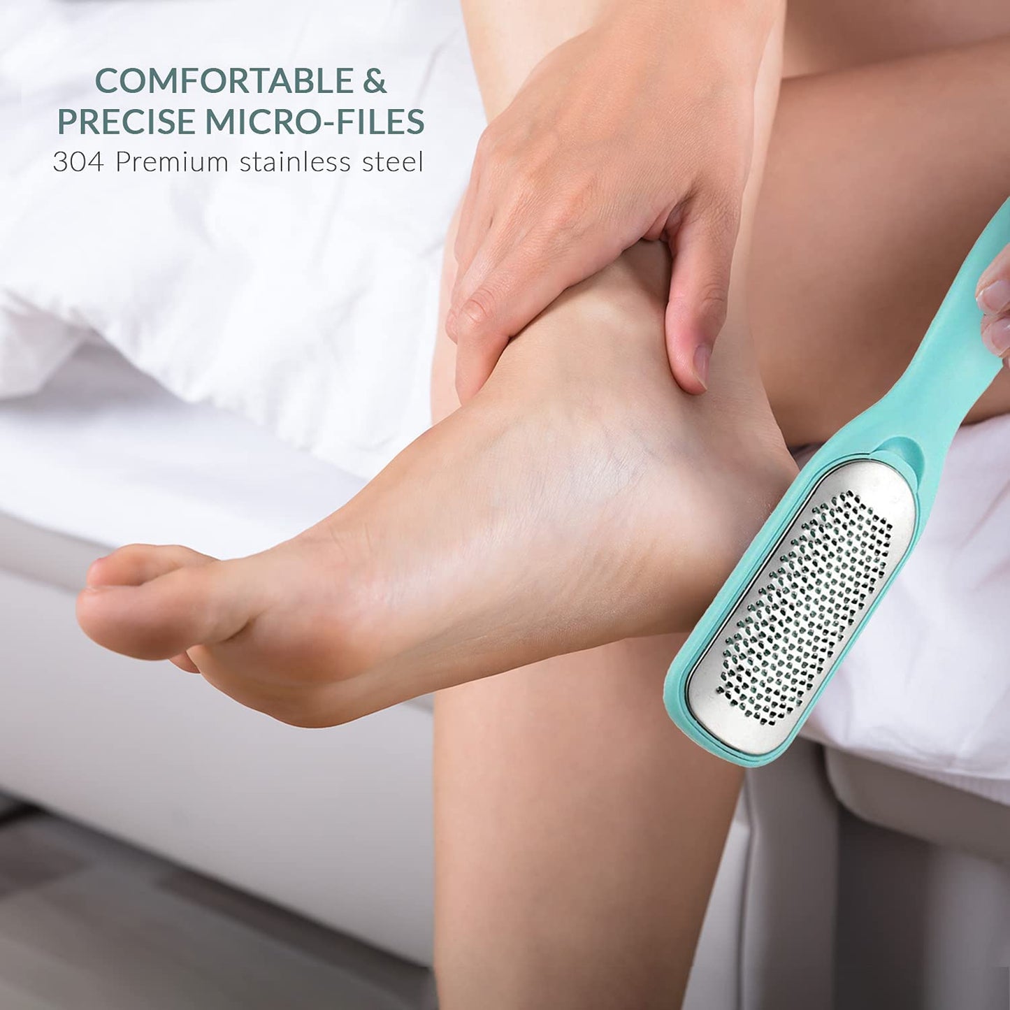 Relax Tony Callus & Dead Skin Remover - Dual-Sided - for Wet & Dry Exfoliation: Scrub, File & Rasp for Smooth Feet - Pedicure Tool - Foot File Callus