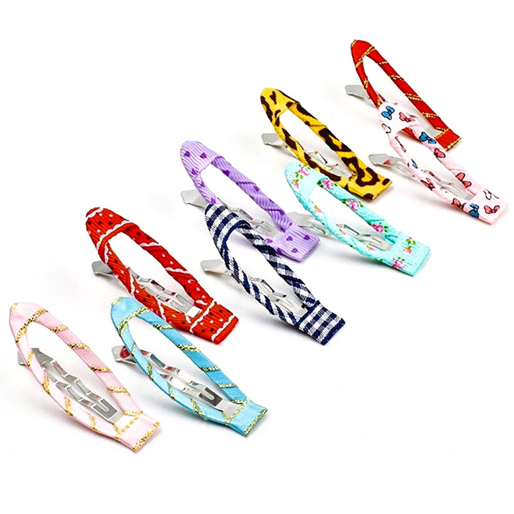 20pcs/pack 2 Inch No Slip Snap Hair Clips Ribbon Wrapped Barrettes for Girls Toddlers Kids Women Accessories(20Pcs)