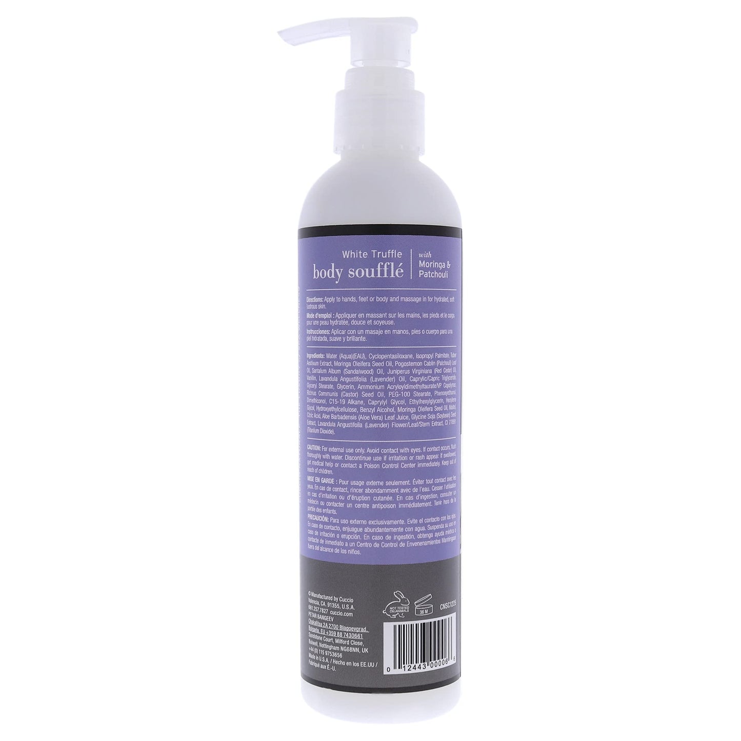 Cuccio Naturale White Truffle Body Soufflé - Smoothing, Nourishing Body Treatment For Long Lasting Hydration and Dry Skin Relief - Lightweight