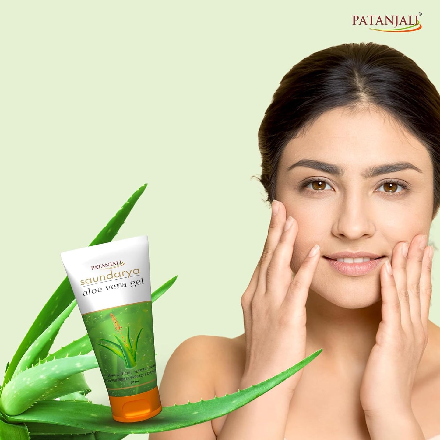 Patanjali Saundarya Aloe Vera Gel 60ml / 2.02 fl oz - Pack Of 2