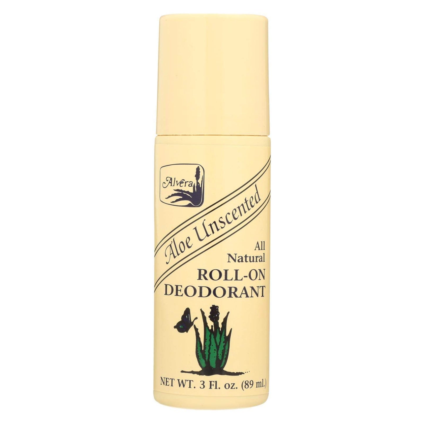 Alvera All Natural Roll-On Deodorant Aloe Unscented - 3 fl oz Beauty and Personal Care Alvera