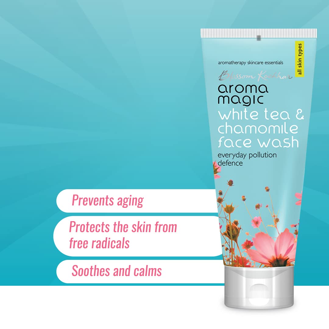 Aroma Magic White Tea & Chamomile Face Wash | Free Radical Damage Protection | Reduces Signs of Aging | Refreshing & Soothing | for All Skin Types |