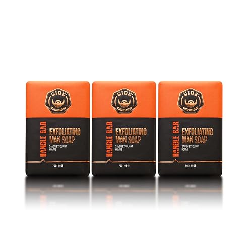 GIBS Handle Bar, Exfoliating, Long-Lasting, Citrus, 7oz Bar Soap (3PACK) Beauty & Personal Care GIBS